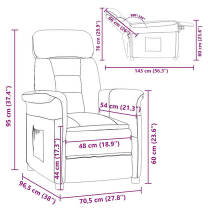 vidaXL Fauteuil Noir 96,5 x 70,5 x 95 cm Microfibre