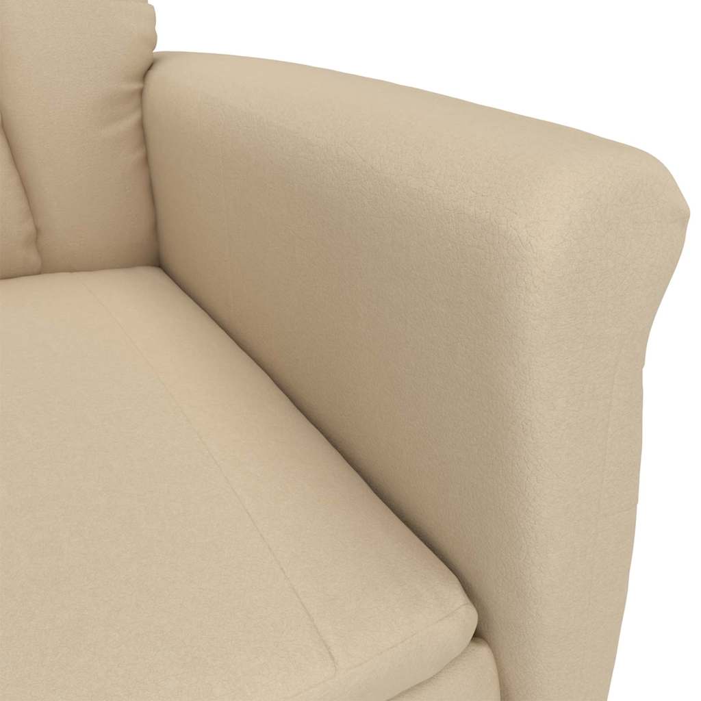 vidaXL Fauteuil crème 96,5 x 70,5 x 95 cm microfibre