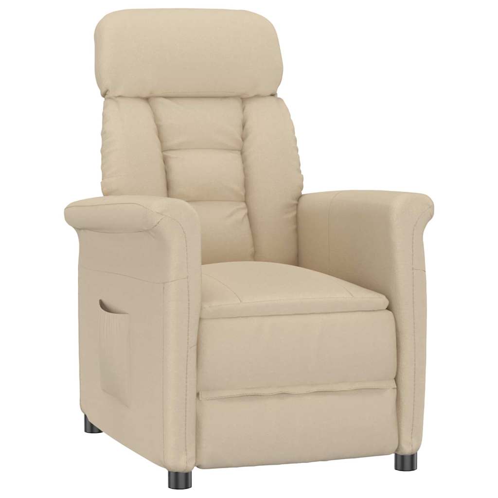 vidaXL Fauteuil crème 96,5 x 70,5 x 95 cm microfibre