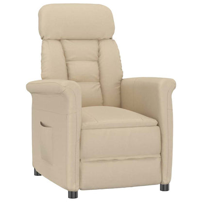 vidaXL Fauteuil crème 96,5 x 70,5 x 95 cm microfibre