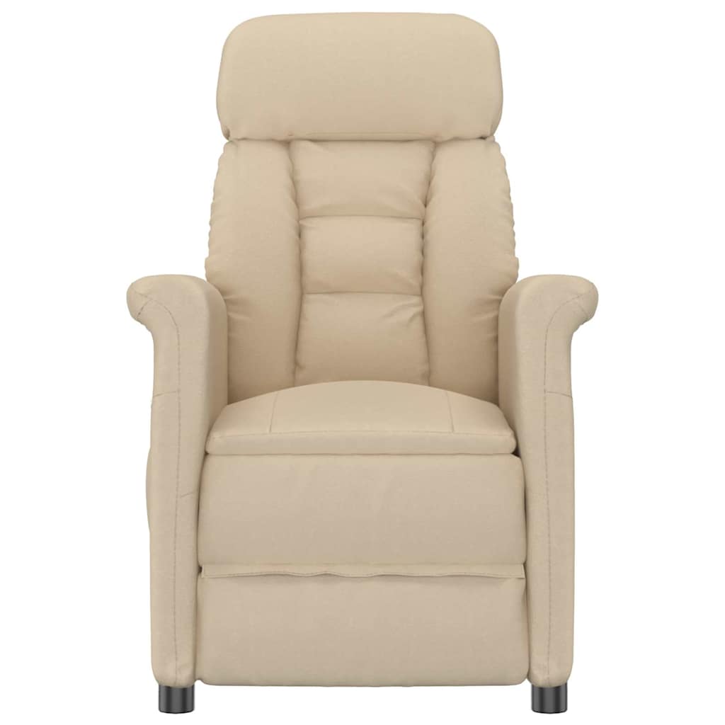 vidaXL Fauteuil crème 96,5 x 70,5 x 95 cm microfibre