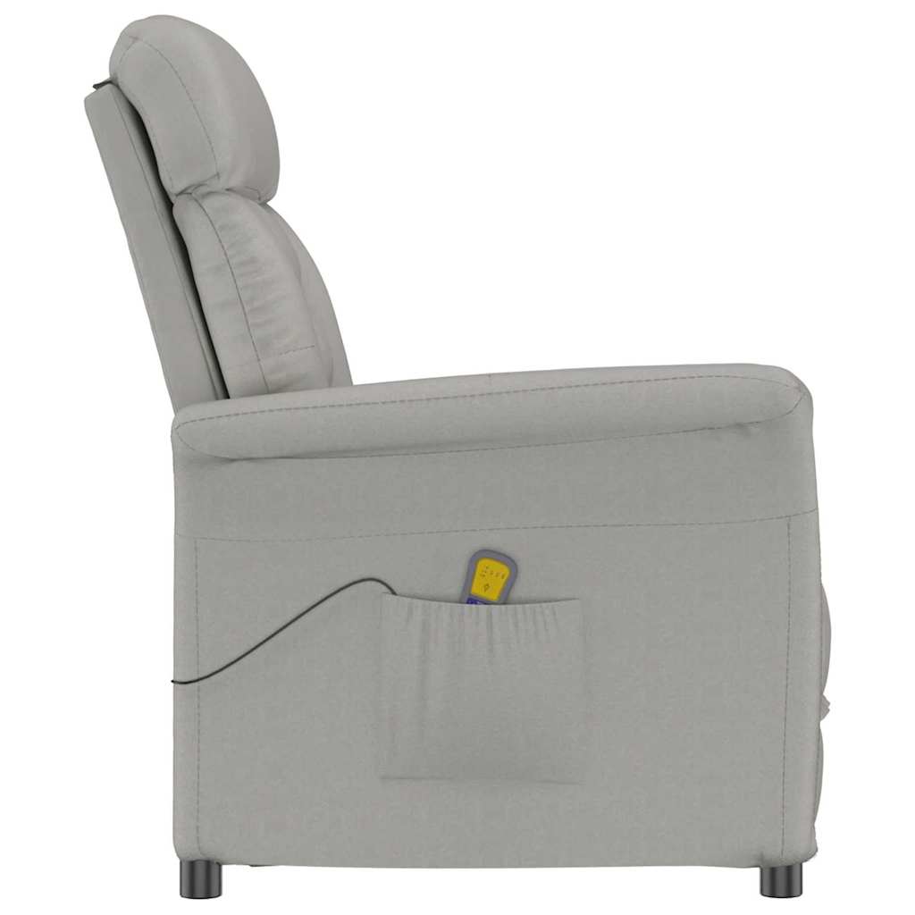 Massagesessel mit Kissen Hellgrau 70.5 x 96.5 x 95 cm Polyester