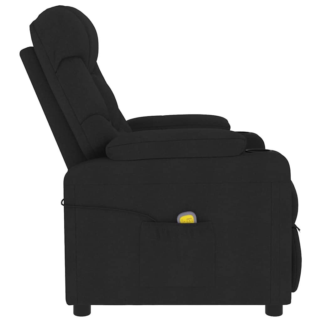 vidaXL Fauteuil de relaxation noir en tissu
