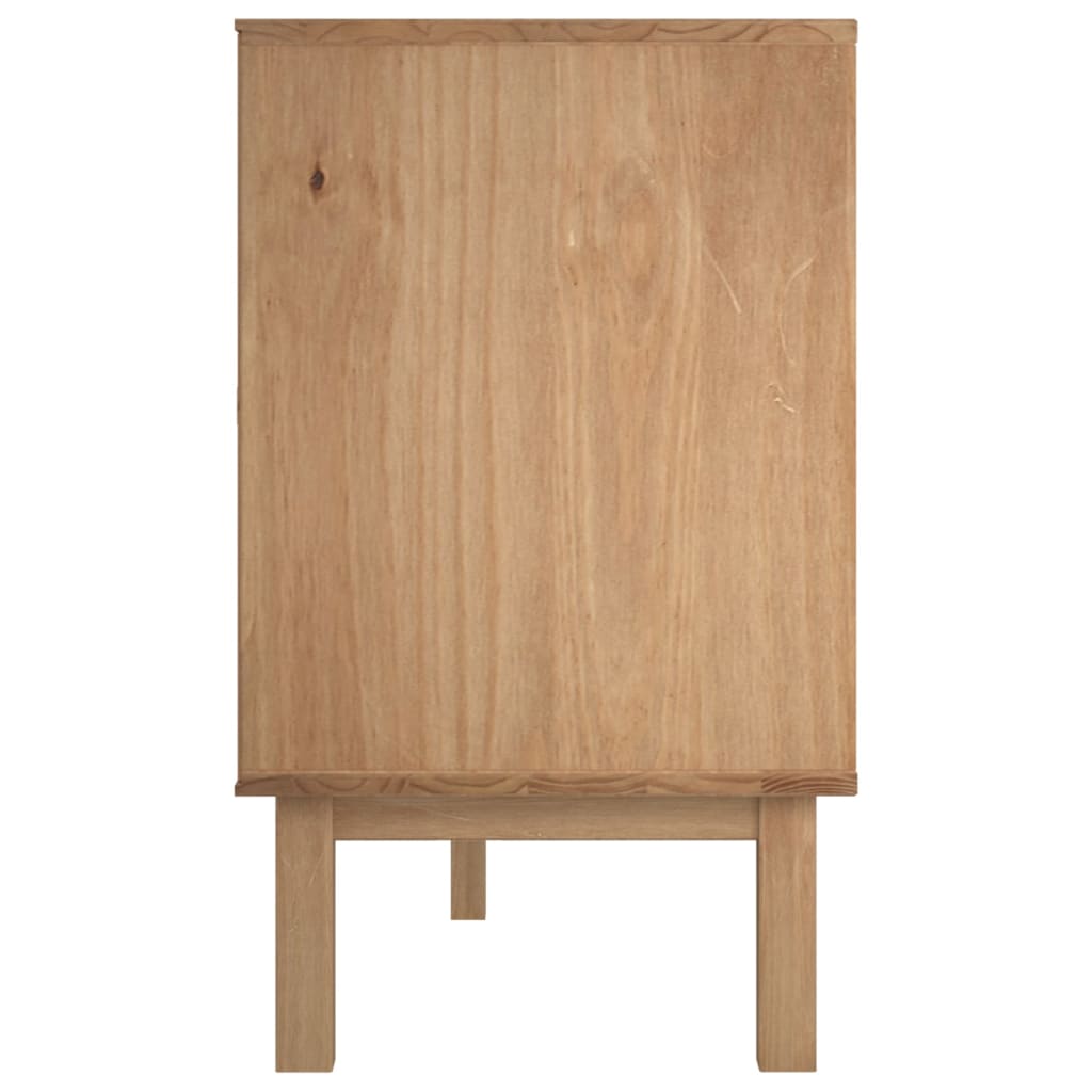 vidaXL Buffet OTTA marron et blanc 113,5x43x73 cm en pin massif