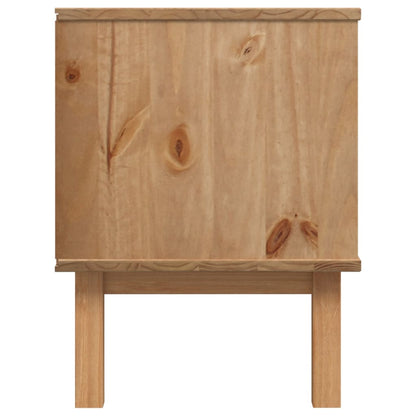 vidaXL Meuble TV OTTA marron et gris 113,5x43x57 cm bois de pin massif