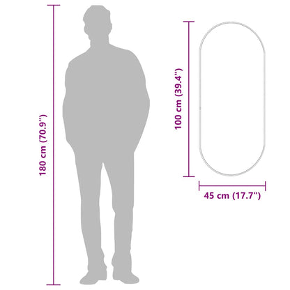 vidaXL Wandspiegel Silbern 100x45 cm Oval