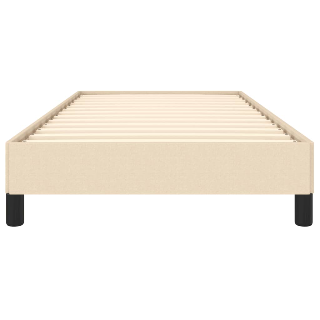 Bettgestell ohne Matratze Creme 90x190 cm Stoff