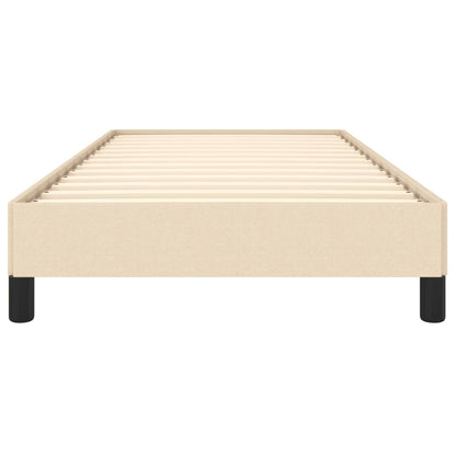 Bettgestell ohne Matratze Creme 90x190 cm Stoff