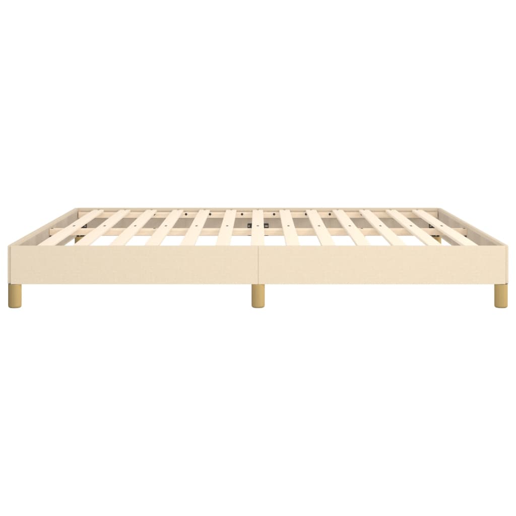 Bettgestell ohne Matratze Creme 180x200 cm Stoff