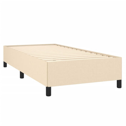 Bettgestell ohne Matratze Creme 80x200 cm Stoff