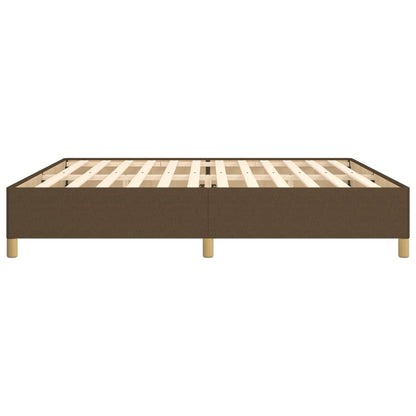 Bettgestell ohne Matratze Dunkelbraun 200x200 cm Stoff