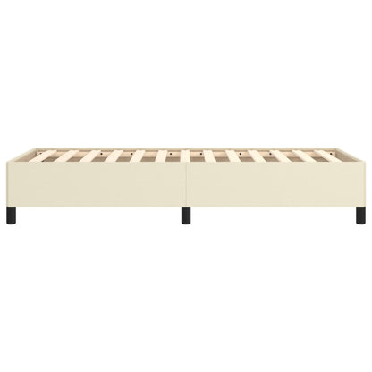 Bettgestell Creme 90x190 cm Kunstleder