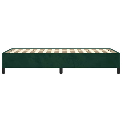 Bettgestell ohne Matratze Dunkelgrün 100x200 cm Samt