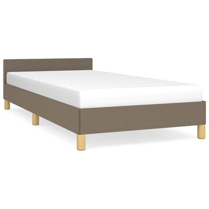 vidaXL Cadre de lit sans matelas Taupe 100x200 cm Tissu