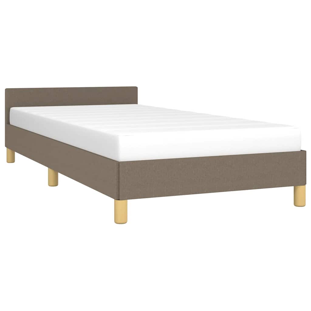 vidaXL Cadre de lit sans matelas Taupe 100x200 cm Tissu