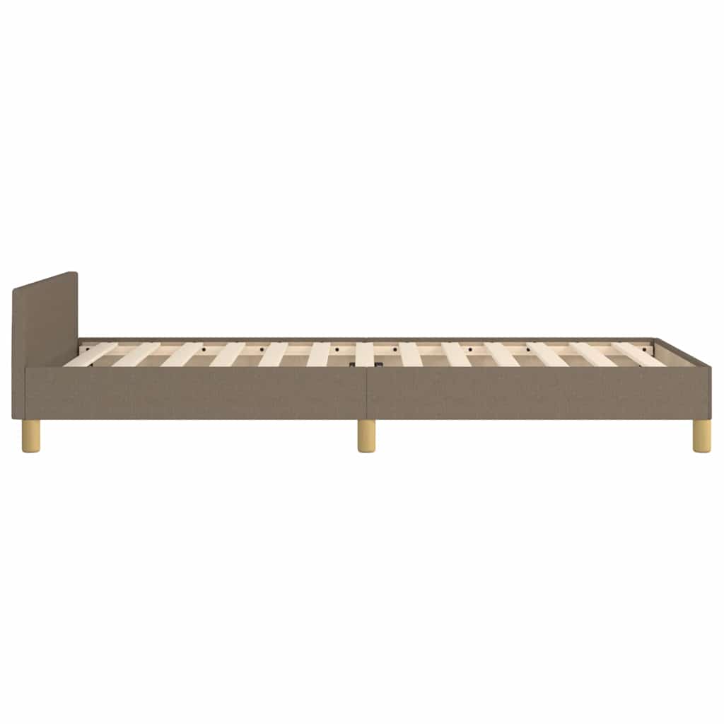 vidaXL Cadre de lit sans matelas Taupe 100x200 cm Tissu