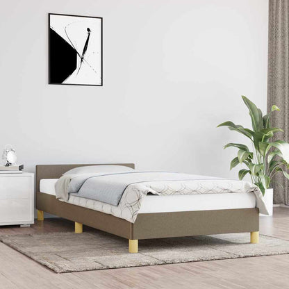 vidaXL Cadre de lit sans matelas Taupe 100x200 cm Tissu