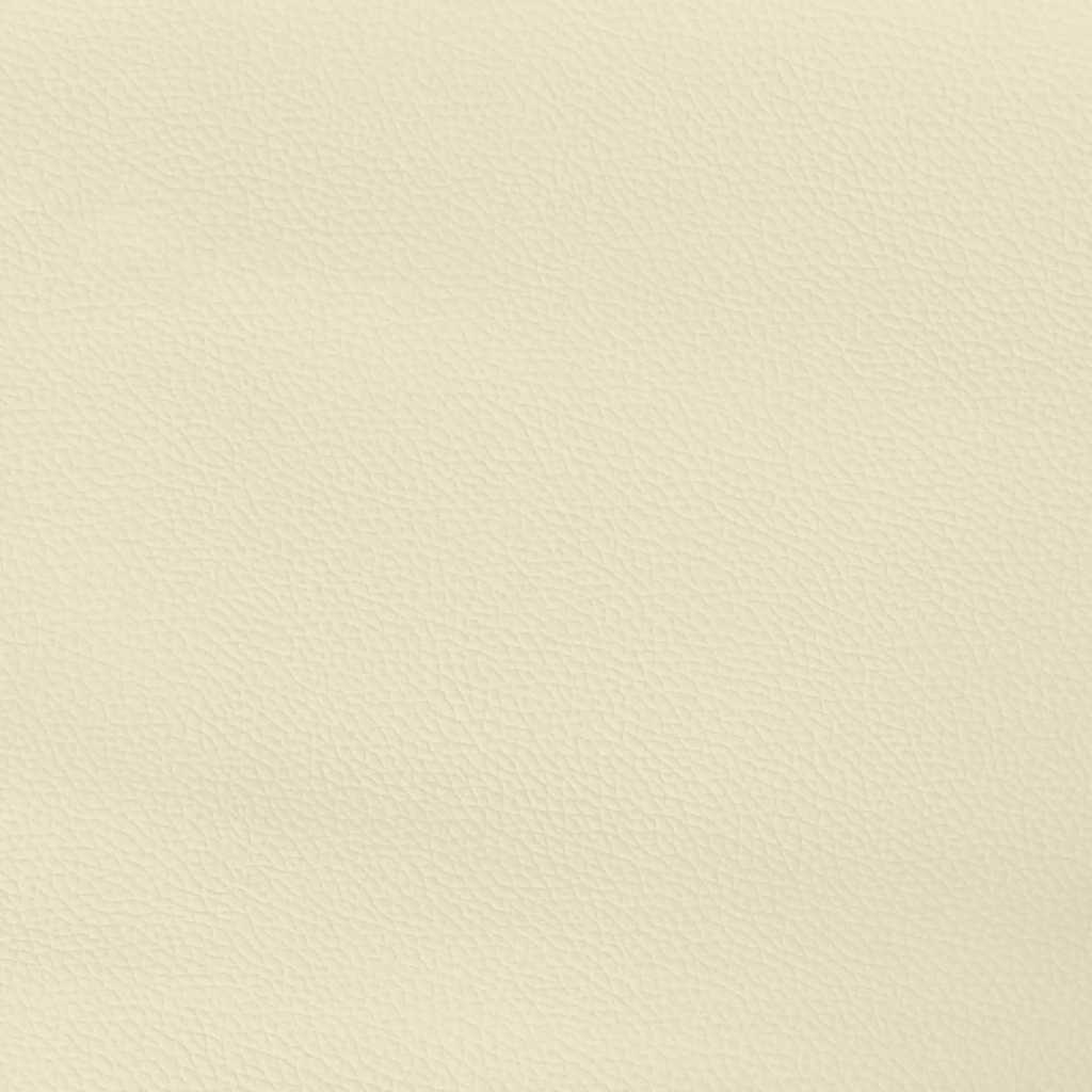 Bettgestell mit Kopfteil ohne Matratze Creme 80x200 cm