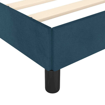 vidaXL Cadre de lit sans matelas Bleu foncé 160x200 cm Velours
