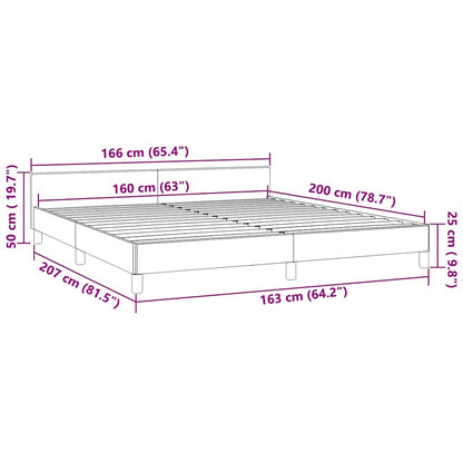 vidaXL Cadre de lit sans matelas Bleu foncé 160x200 cm Velours
