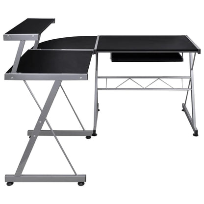 vidaXL Bureau d'angle Noir 132x112x99 cm Aggloméré