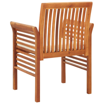 vidaXL Chaises de salle à manger de jardin avec coussins 4 pcs Bois d'acacia massif