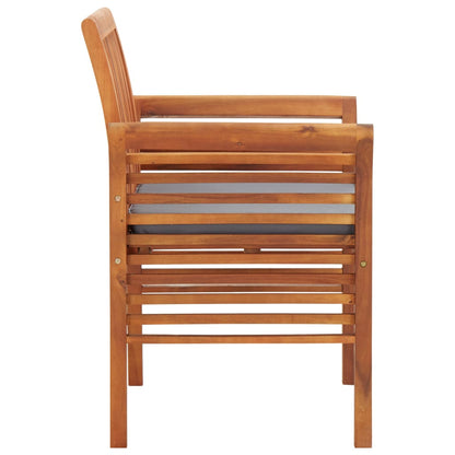 vidaXL Chaises de salle à manger de jardin avec coussins 4 pcs Bois d'acacia massif