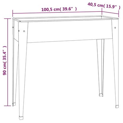 vidaXL Pflanzkübel 100,5x40,5x90 cm Verzinkter Stahl