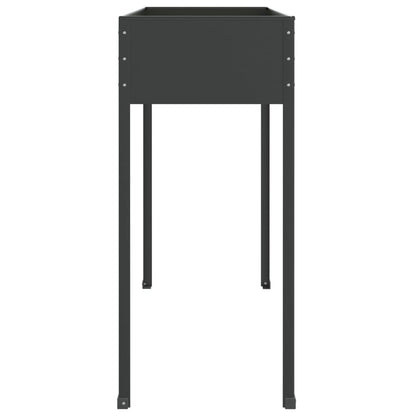 vidaXL Pflanzkübel Anthrazit 100,5x40,5x90 cm Verzinkter Stahl