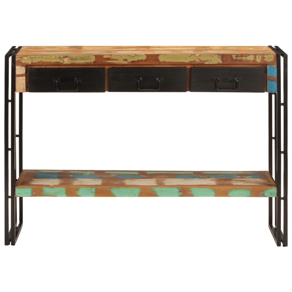 vidaXL Console 110x30x76 cm Bois de récupération massif