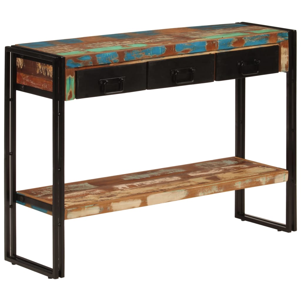 vidaXL Console 110x30x76 cm Bois de récupération massif