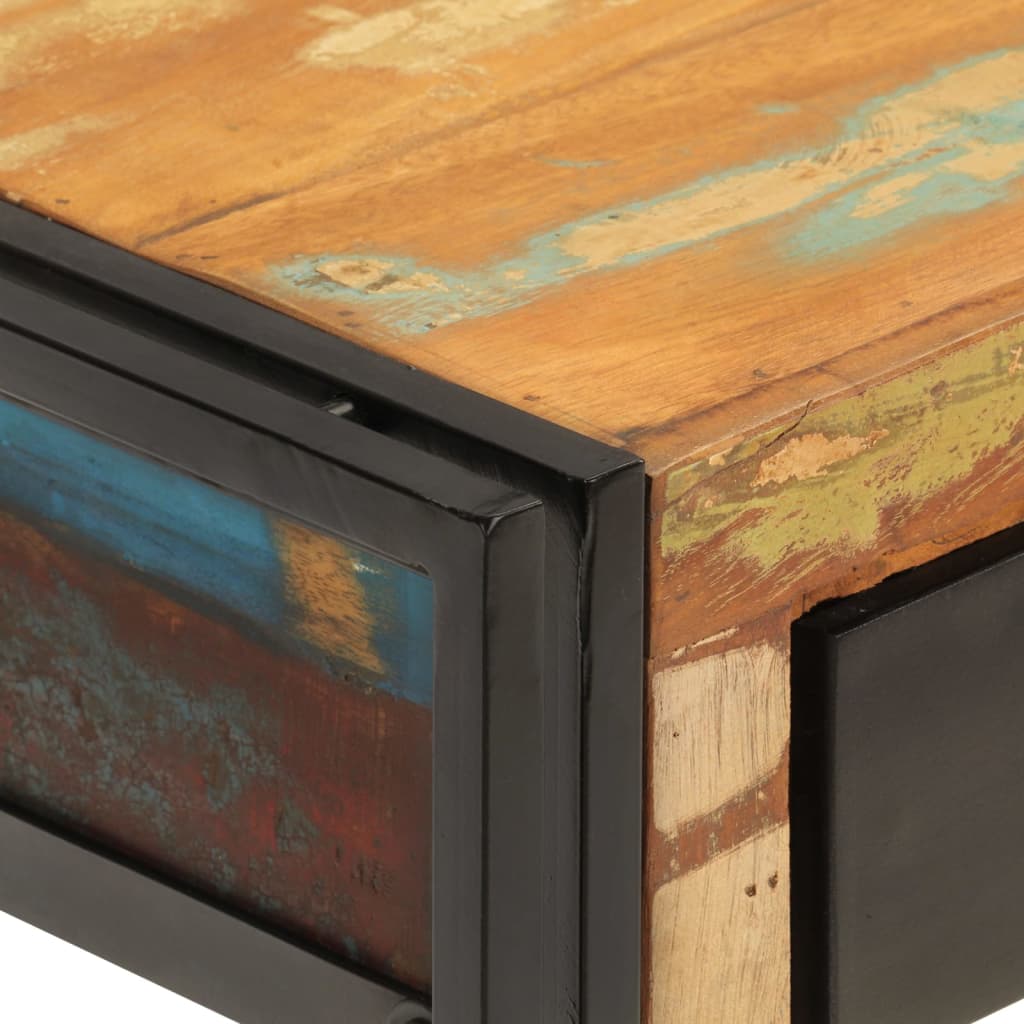vidaXL Console 110x30x76 cm Bois de récupération massif