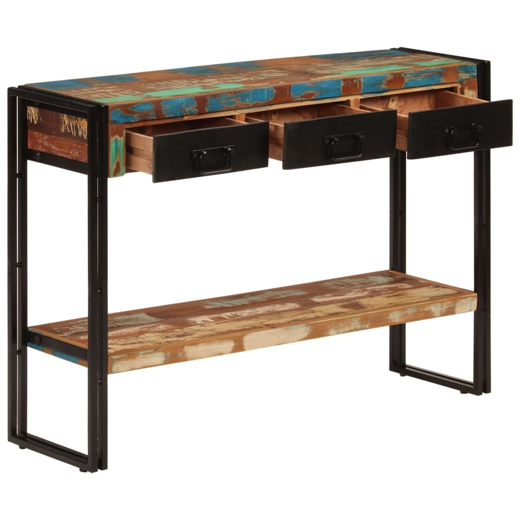 vidaXL Console 110x30x76 cm Bois de récupération massif