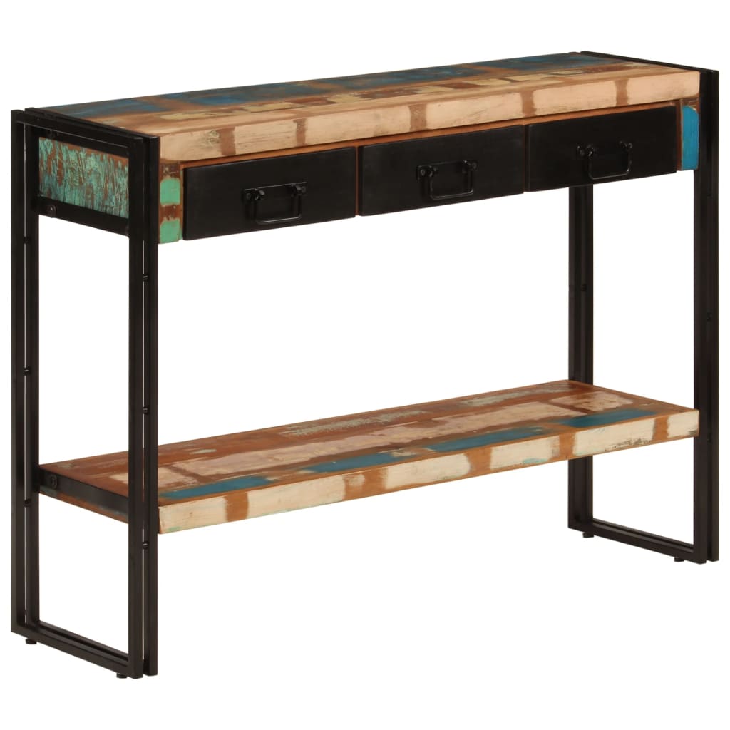vidaXL Console 110x30x76 cm Bois de récupération massif