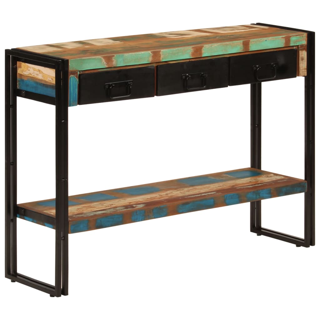 vidaXL Console 110x30x76 cm Bois de récupération massif