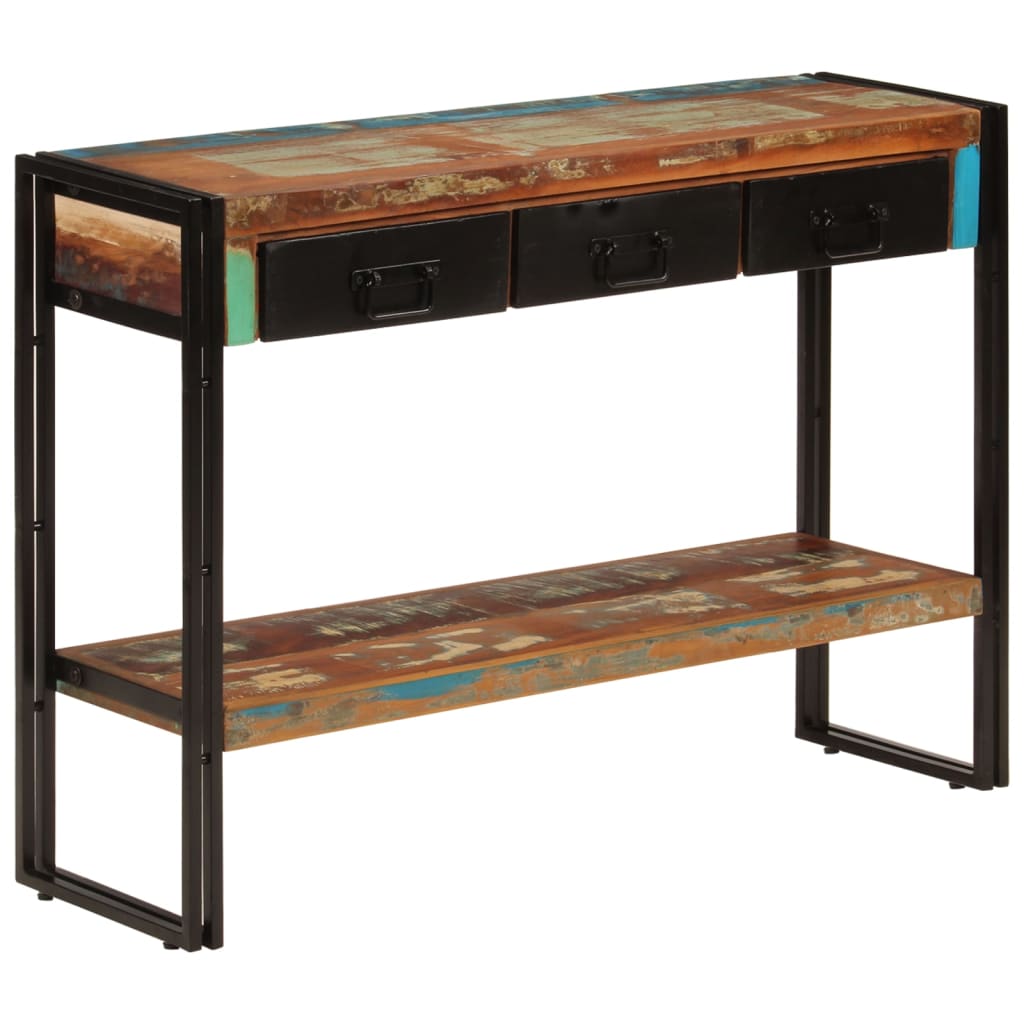 vidaXL Console 110x30x76 cm Bois de récupération massif