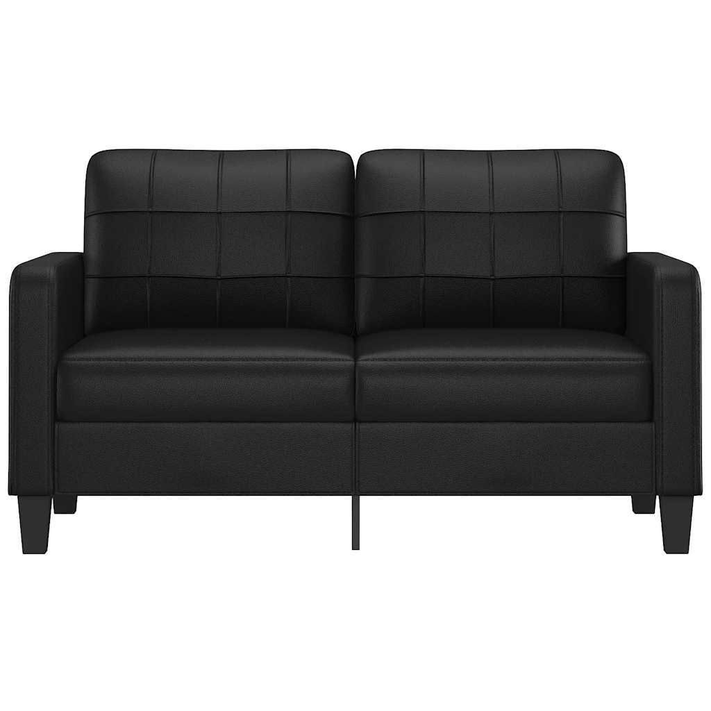 vidaXL 2-Sitzer-Sofa Schwarz 140 cm Kunstleder