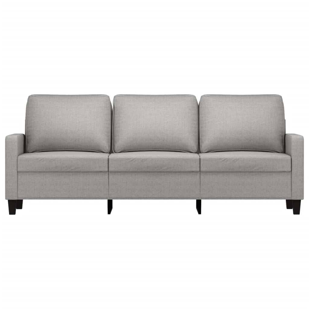 vidaXL 3-Sitzer-Sofa Hellgrau 180 cm Stoff