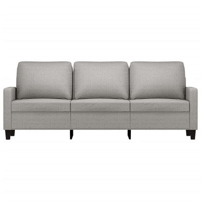 vidaXL 3-Sitzer-Sofa Hellgrau 180 cm Stoff