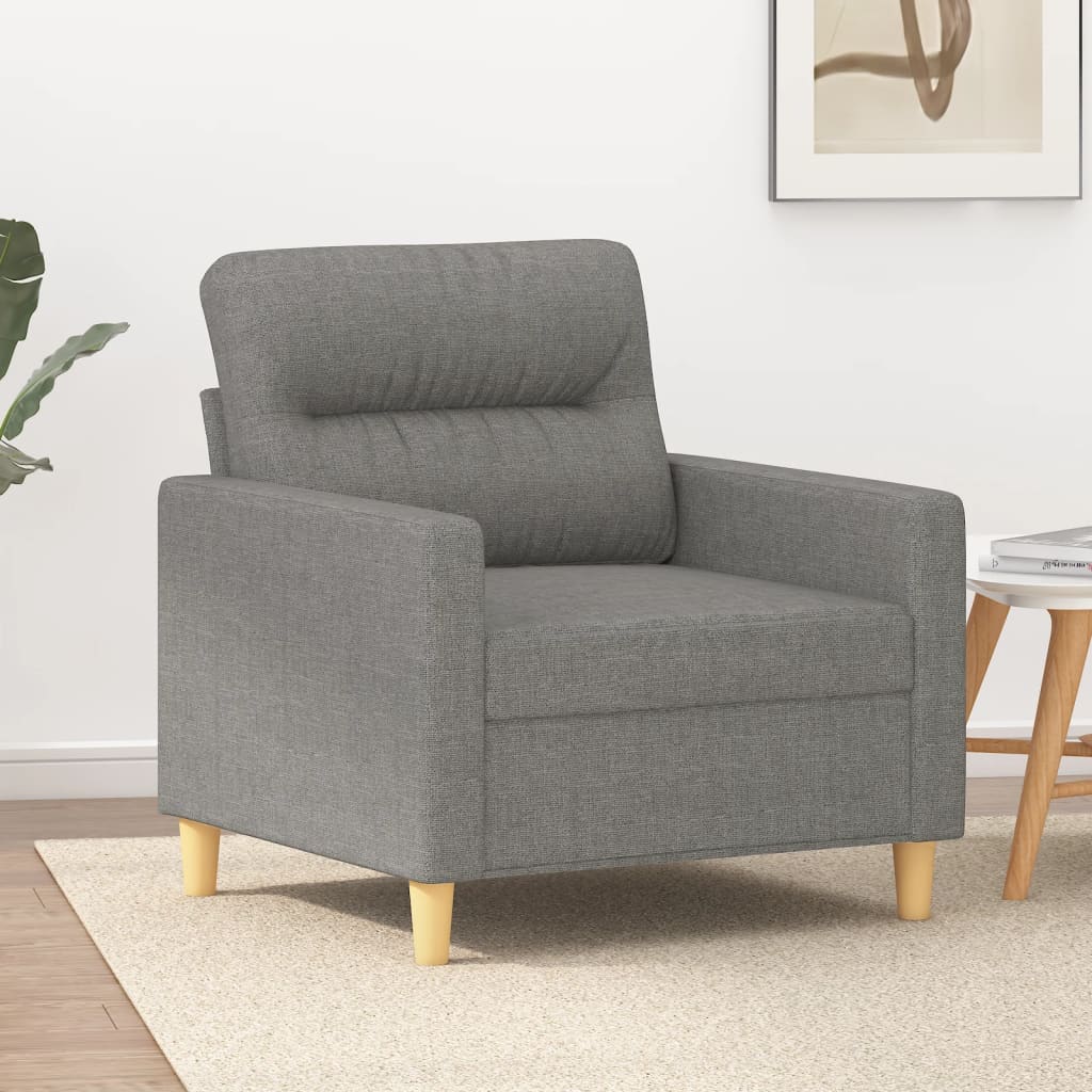 vidaXL Sofasessel Dunkelgrau 60 cm Stoff