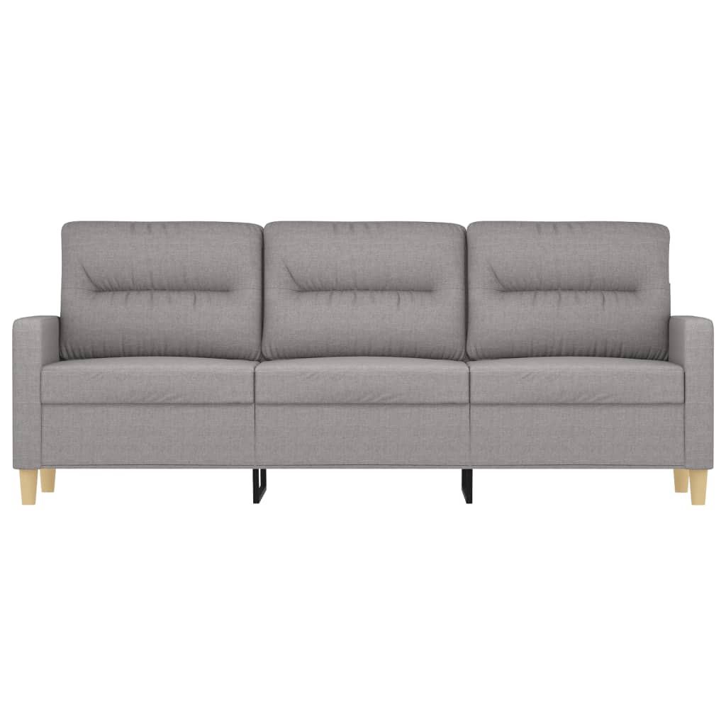 vidaXL 3-Sitzer-Sofa Hellgrau 180 cm Stoff