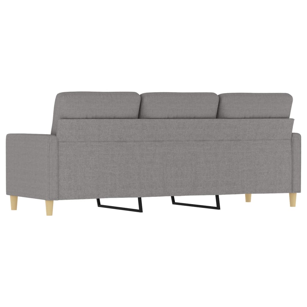 vidaXL 3-Sitzer-Sofa Hellgrau 180 cm Stoff