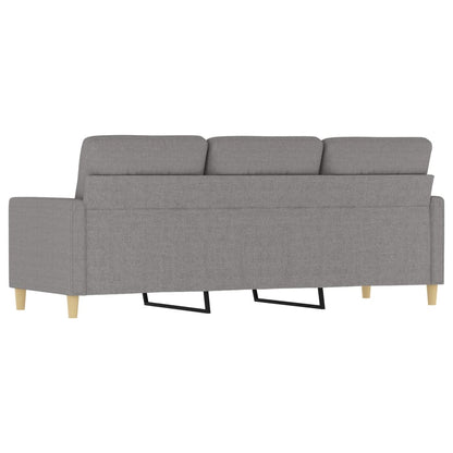 vidaXL 3-Sitzer-Sofa Hellgrau 180 cm Stoff