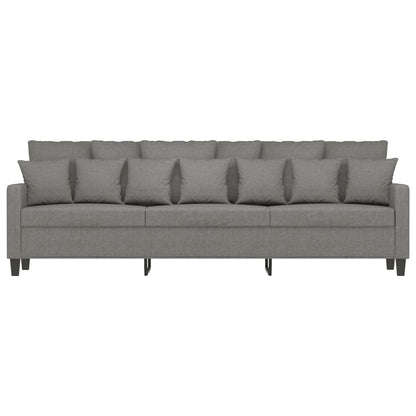 vidaXL 3-Sitzer-Sofa Dunkelgrau 210 cm Stoff