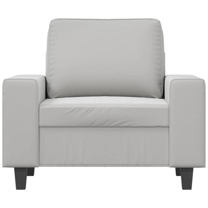 vidaXL Sessel Hellgrau 60 cm Mikrofasergewebe