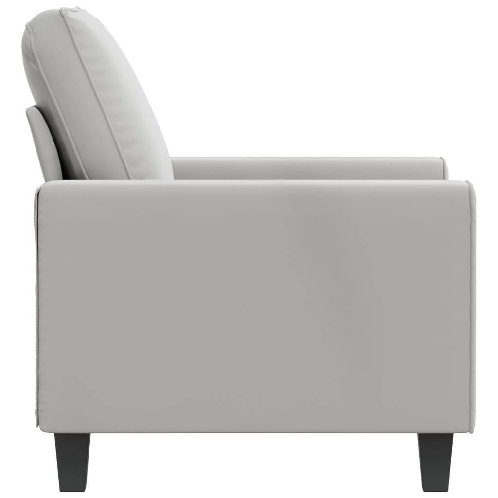 vidaXL Sessel Hellgrau 60 cm Mikrofasergewebe