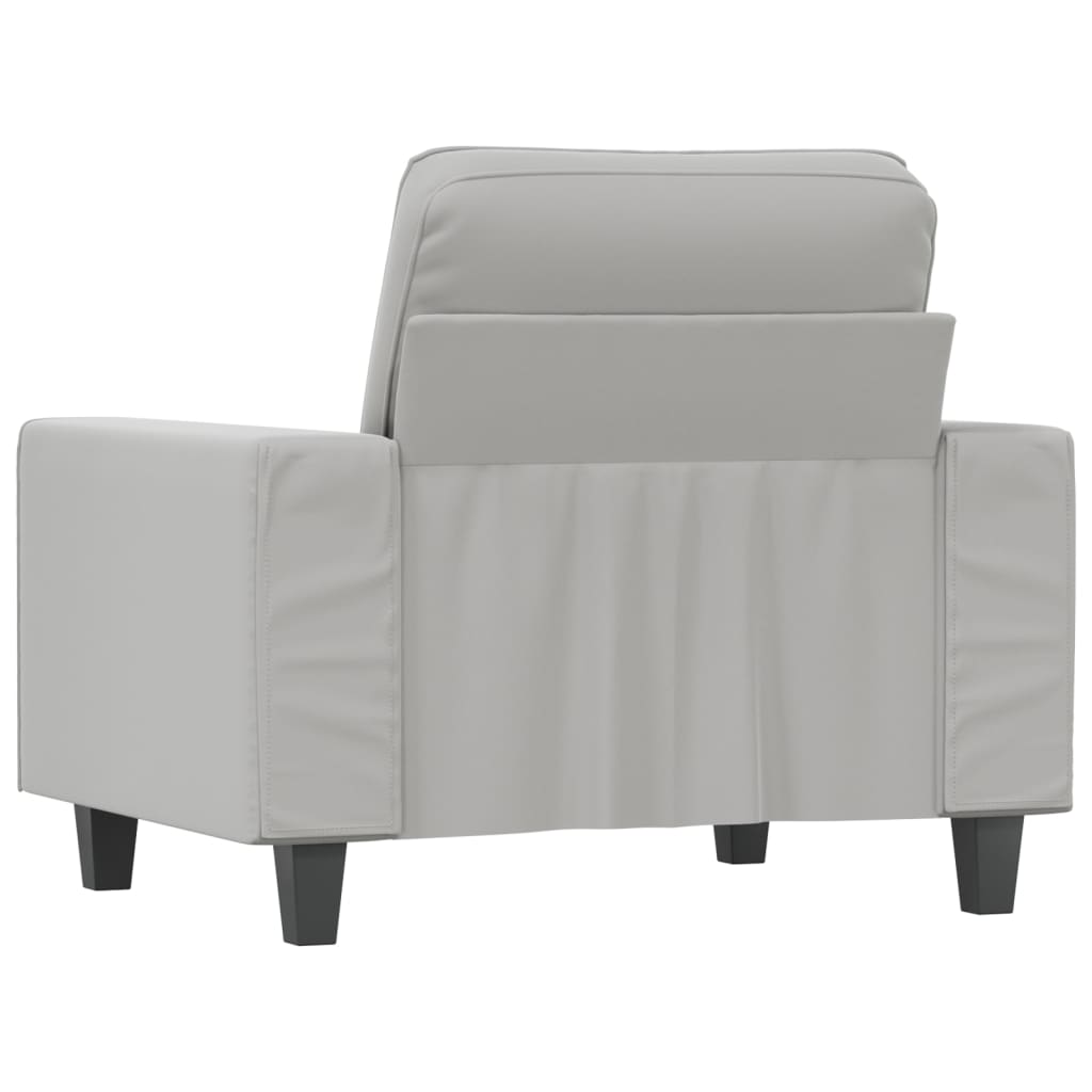 vidaXL Sessel Hellgrau 60 cm Mikrofasergewebe