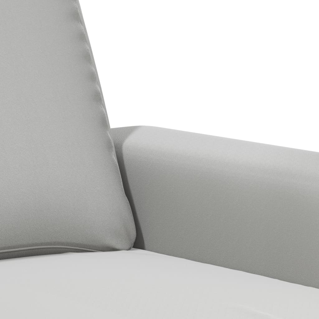 vidaXL Sessel Hellgrau 60 cm Mikrofasergewebe