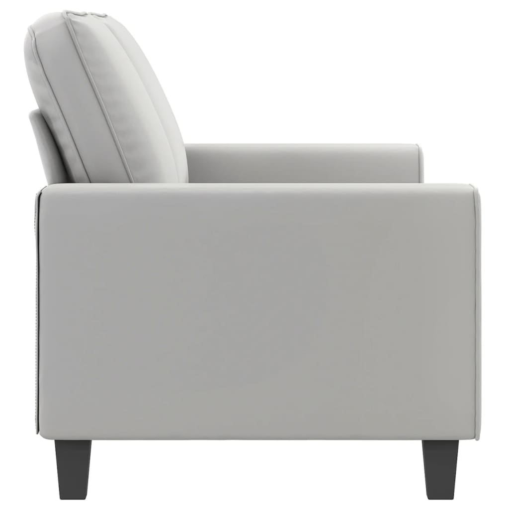vidaXL 2-Sitzer-Sofa Hellgrau 140 cm Mikrofasergewebe