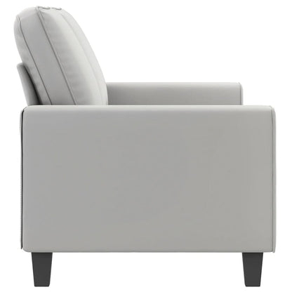 vidaXL 2-Sitzer-Sofa Hellgrau 140 cm Mikrofasergewebe